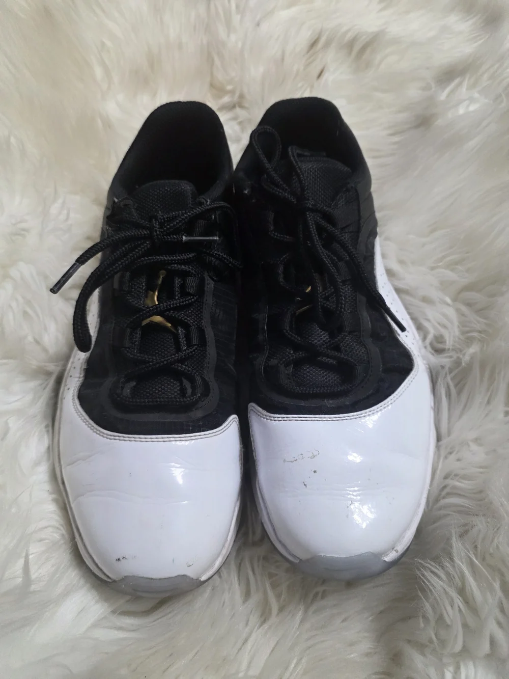 Jordan Men's Black and White Low-Top Athletic Sneakers